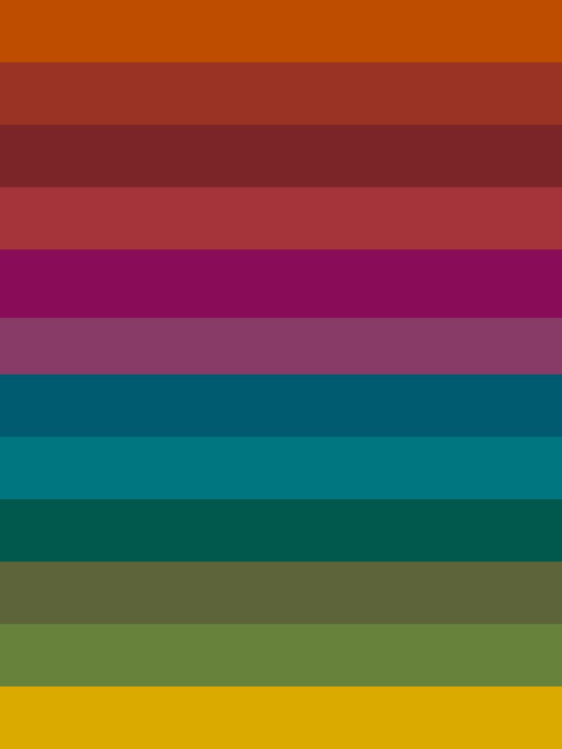 Deep Autumn colors palette