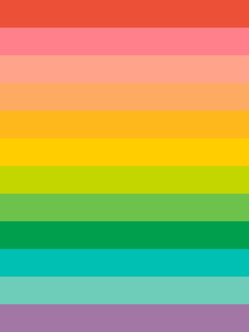 Warm Spring colors palette